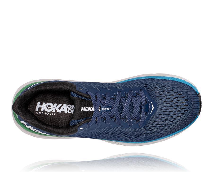 Hoka One One Clifton 7 Löparskor Herr - Marinblå - GTEXD-9286